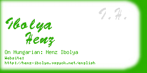 ibolya henz business card